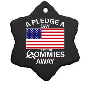 A Pledge A Day Keeps The Commies Away Ceramic Star Ornament