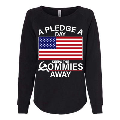 A Pledge A Day Keeps The Commies Away Womens California Wash Sweatshirt