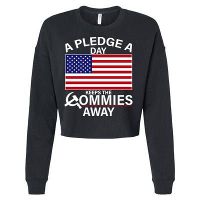 A Pledge A Day Keeps The Commies Away Cropped Pullover Crew