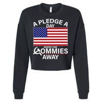 A Pledge A Day Keeps The Commies Away Cropped Pullover Crew