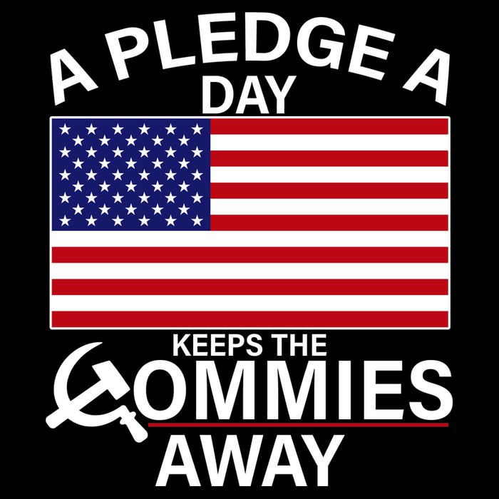 A Pledge A Day Keeps The Commies Away Cropped Pullover Crew