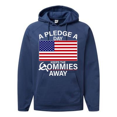 A Pledge A Day Keeps The Commies Away Performance Fleece Hoodie