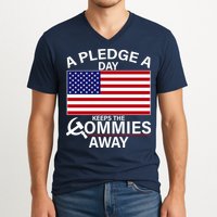 A Pledge A Day Keeps The Commies Away V-Neck T-Shirt