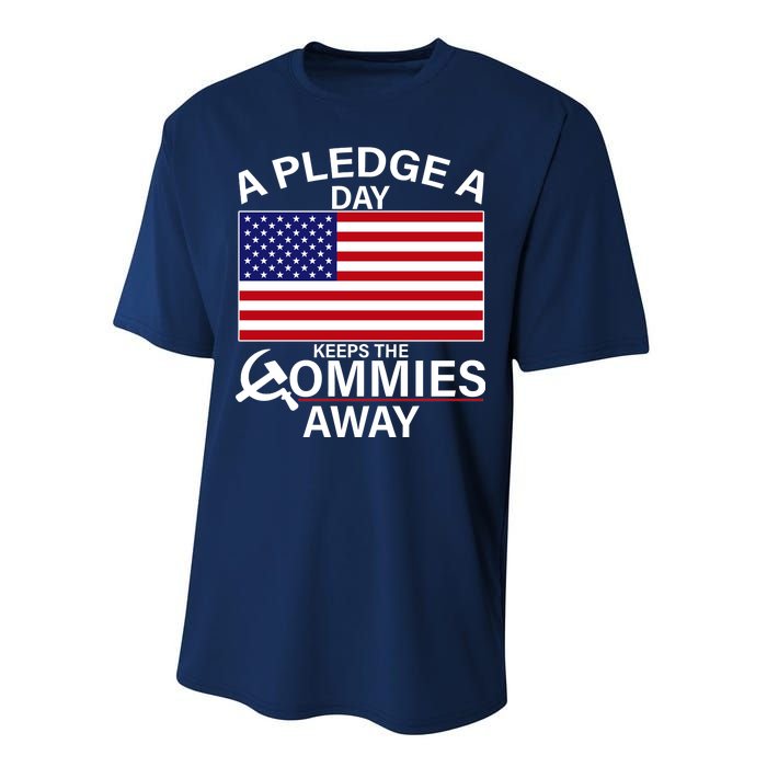 A Pledge A Day Keeps The Commies Away Performance Sprint T-Shirt