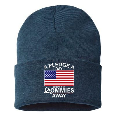 A Pledge A Day Keeps The Commies Away Sustainable Knit Beanie