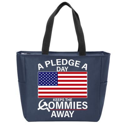 A Pledge A Day Keeps The Commies Away Zip Tote Bag