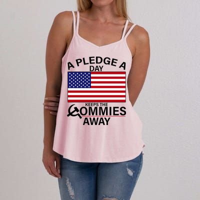 A Pledge A Day Keeps The Commies Away Women's Strappy Tank