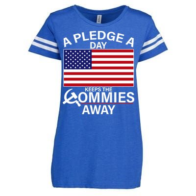 A Pledge A Day Keeps The Commies Away Enza Ladies Jersey Football T-Shirt