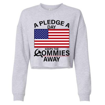 A Pledge A Day Keeps The Commies Away Cropped Pullover Crew