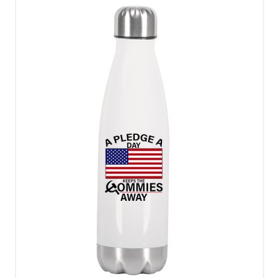 A Pledge A Day Keeps The Commies Away Stainless Steel Insulated Water Bottle