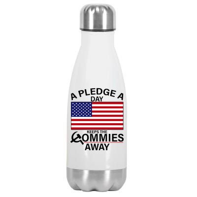 A Pledge A Day Keeps The Commies Away Stainless Steel Insulated Water Bottle