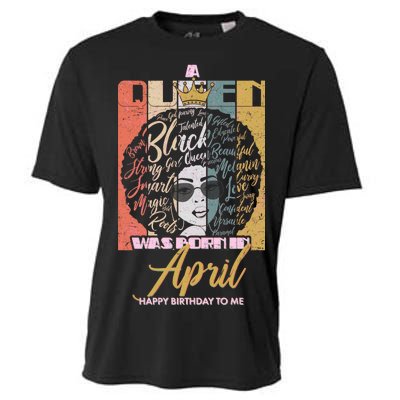 A Queen Was Born In April Cooling Performance Crew T-Shirt