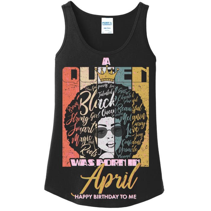 A Queen Was Born In April Ladies Essential Tank