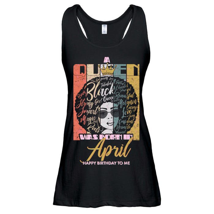 A Queen Was Born In April Ladies Essential Flowy Tank