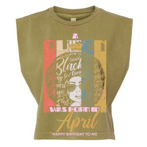 A Queen Was Born In April Garment-Dyed Women's Muscle Tee