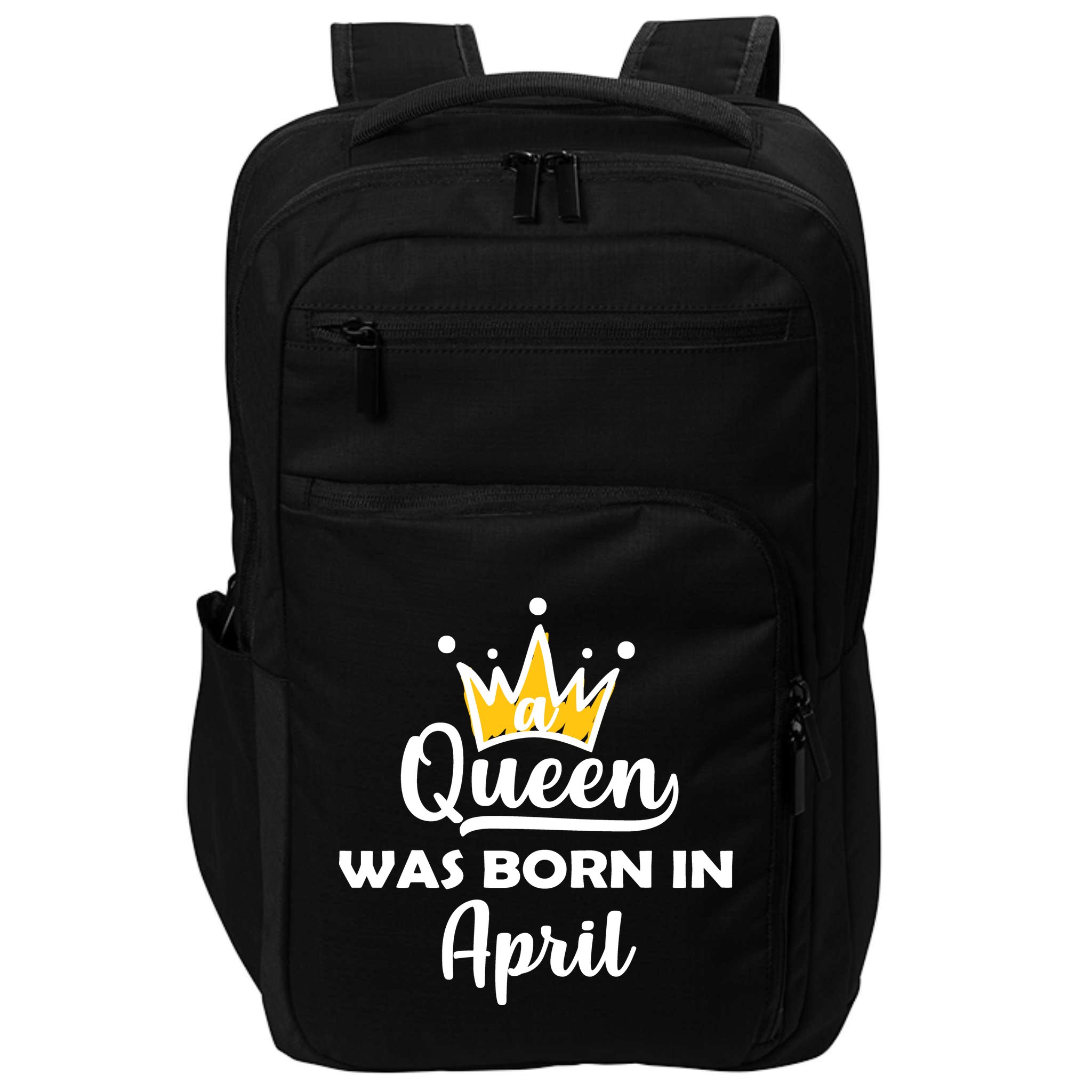 A Queen Was Born In April Birthday Impact Tech Backpack