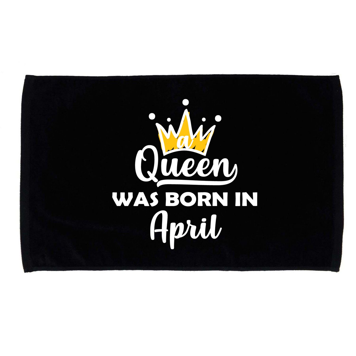 A Queen Was Born In April Birthday Microfiber Hand Towel
