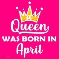 A Queen Was Born In April Birthday Women's V-Neck T-Shirt