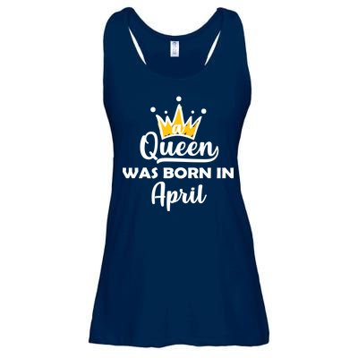 A Queen Was Born In April Birthday Ladies Essential Flowy Tank