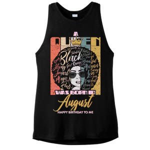 A Queen Was Born In August Ladies PosiCharge Tri-Blend Wicking Tank