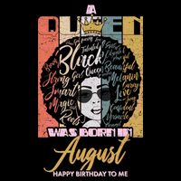 A Queen Was Born In August Drawstring Bag