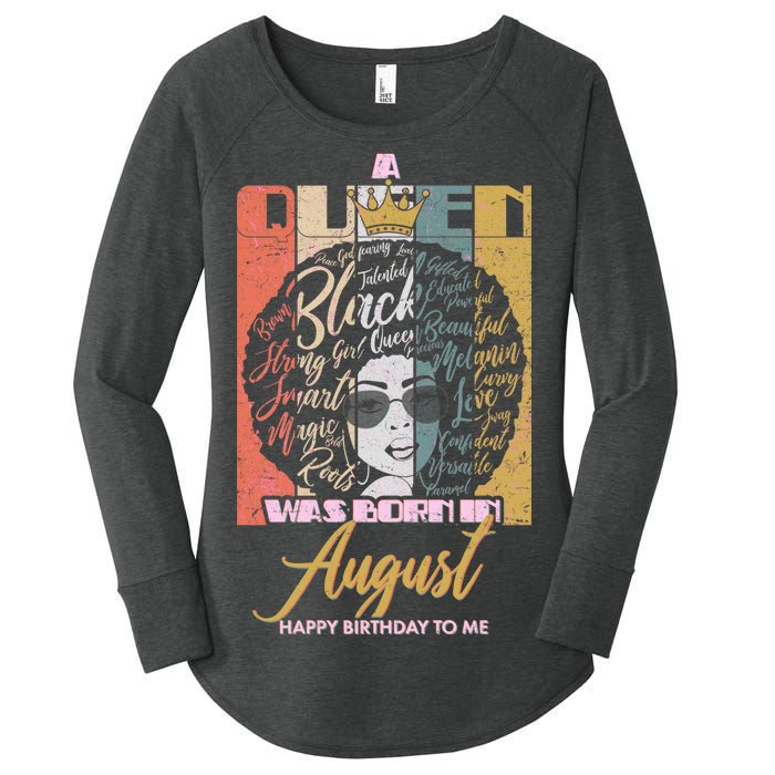 A Queen Was Born In August Women's Perfect Tri Tunic Long Sleeve Shirt