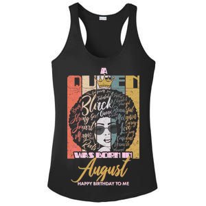 A Queen Was Born In August Ladies PosiCharge Competitor Racerback Tank