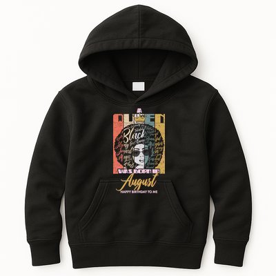 A Queen Was Born In August Kids Hoodie