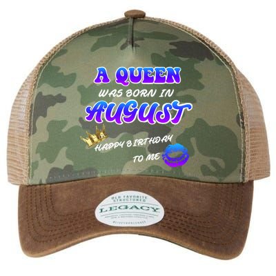 A Queen Was Born In August Happy Birthday To Me Legacy Tie Dye Trucker Hat