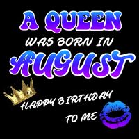 A Queen Was Born In August Happy Birthday To Me Drawstring Bag