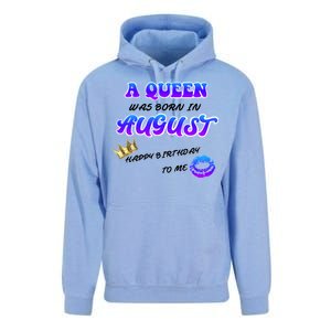 A Queen Was Born In August Happy Birthday To Me Unisex Surf Hoodie