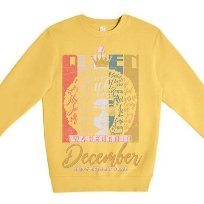 A Queen Was Born In December Premium Crewneck Sweatshirt