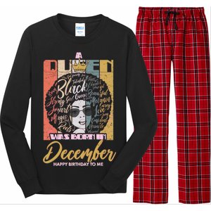 A Queen Was Born In December Long Sleeve Pajama Set