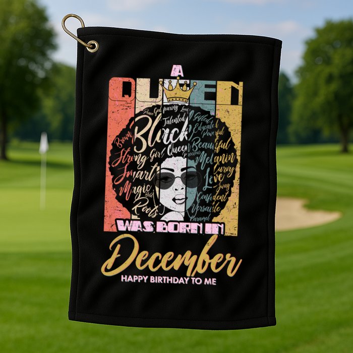 A Queen Was Born In December Golf Towel