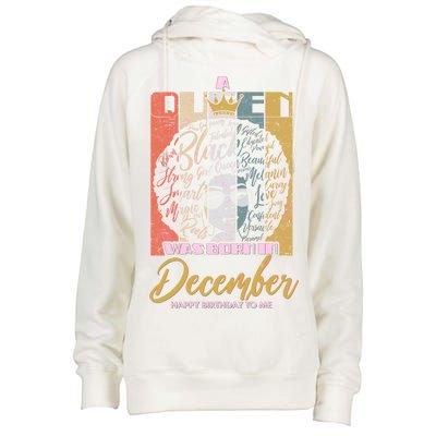 A Queen Was Born In December Womens Funnel Neck Pullover Hood