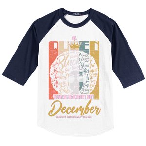 A Queen Was Born In December Baseball Sleeve Shirt