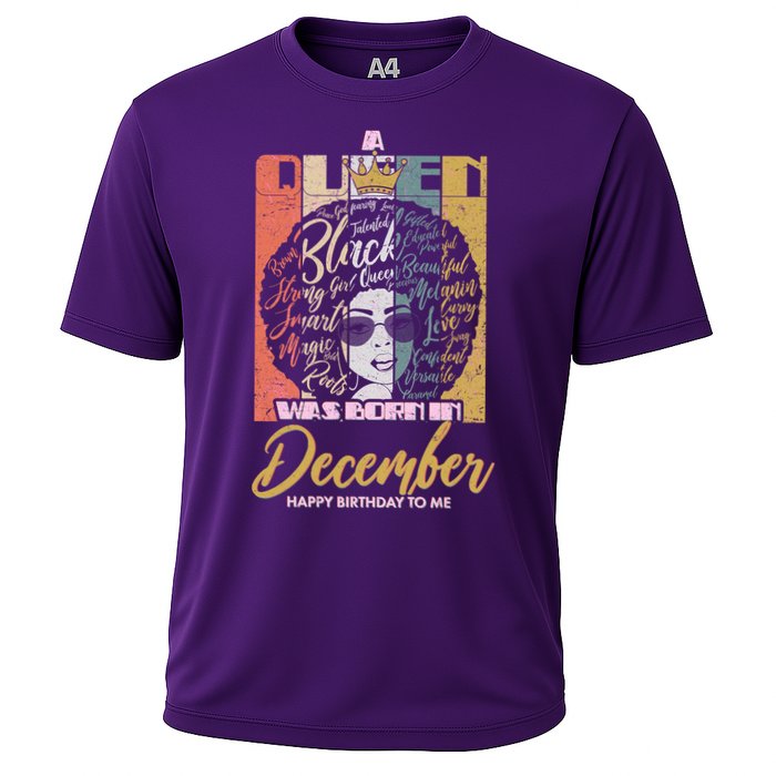 A Queen Was Born In December Cooling Performance Crew T-Shirt