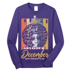 A Queen Was Born In December Long Sleeve Shirt