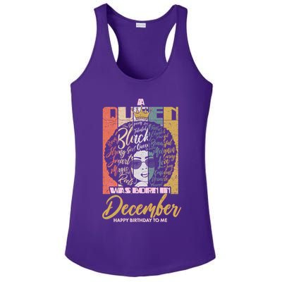 A Queen Was Born In December Ladies PosiCharge Competitor Racerback Tank