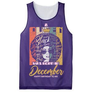 A Queen Was Born In December Mesh Reversible Basketball Jersey Tank