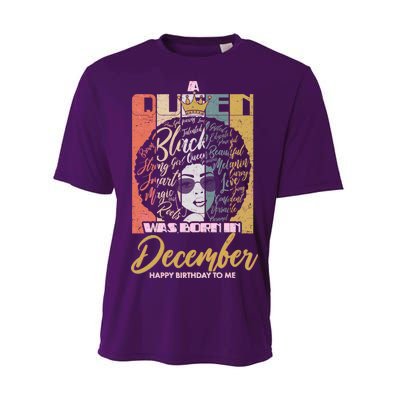 A Queen Was Born In December Performance Sprint T-Shirt