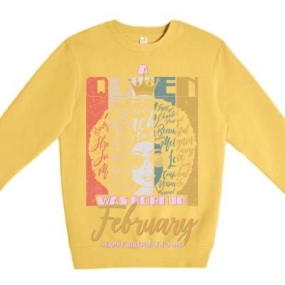 A Queen was Born in February Premium Crewneck Sweatshirt