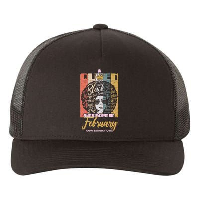 A Queen was Born in February Yupoong Adult 5-Panel Trucker Hat