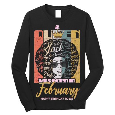 A Queen was Born in February Long Sleeve Shirt