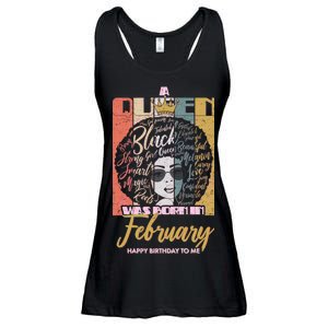 A Queen was Born in February Ladies Essential Flowy Tank