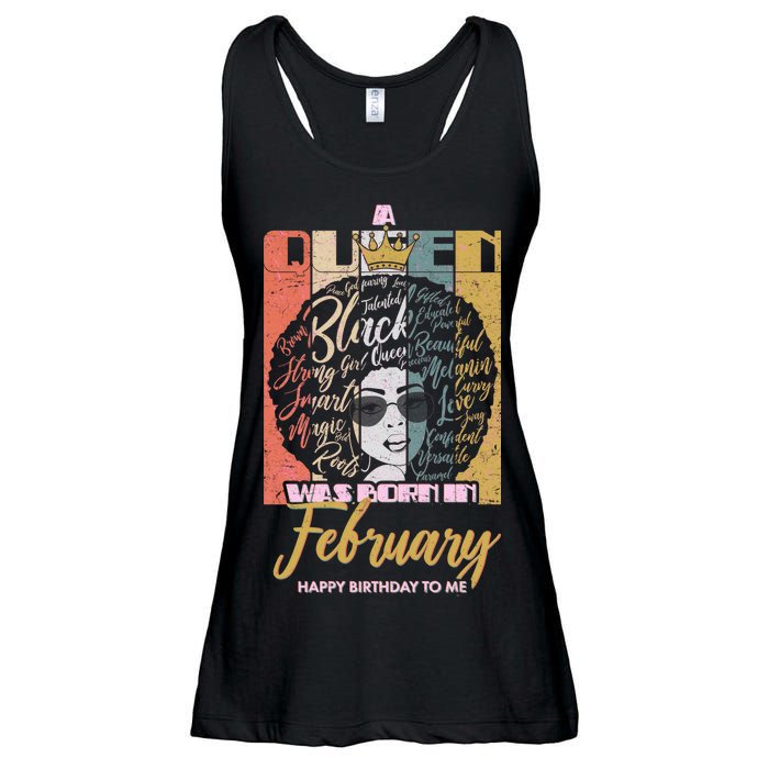 A Queen was Born in February Ladies Essential Flowy Tank