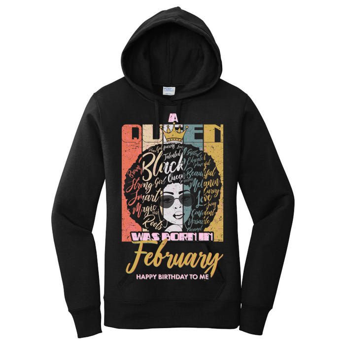 A Queen was Born in February Women's Pullover Hoodie