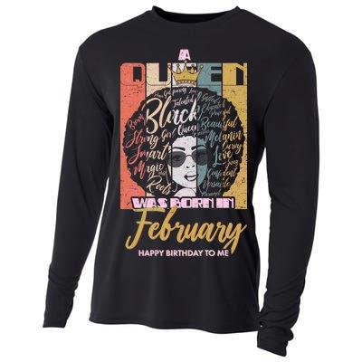 A Queen was Born in February Cooling Performance Long Sleeve Crew