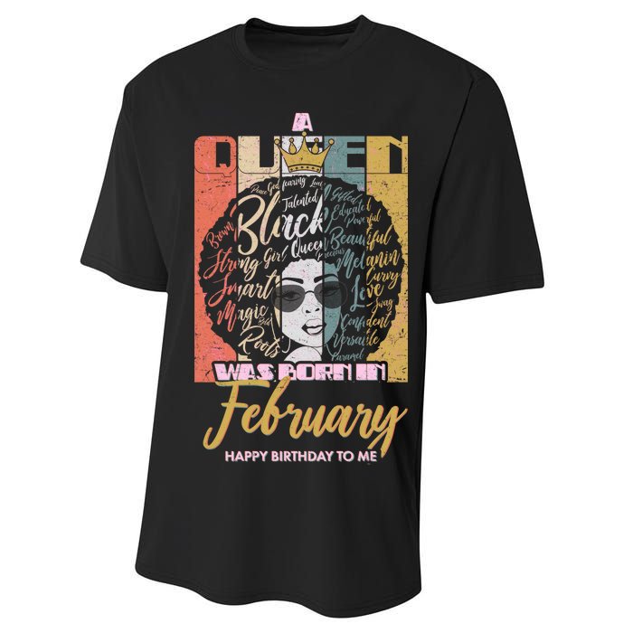 A Queen was Born in February Performance Sprint T-Shirt