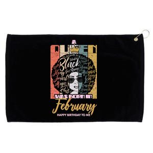 A Queen was Born in February Grommeted Golf Towel